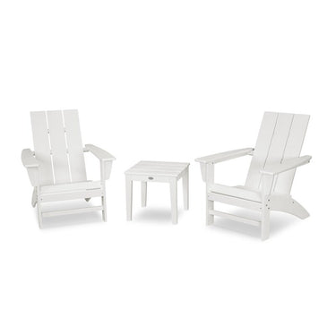 POLYWOOD Modern 3-Piece Adirondack Set - White